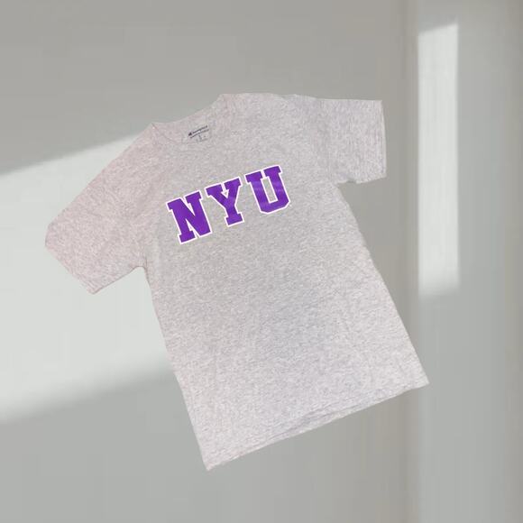 NYU Champion T-Shirt – Classic Collegiate Tee (Size L) - Picture 3 of 5